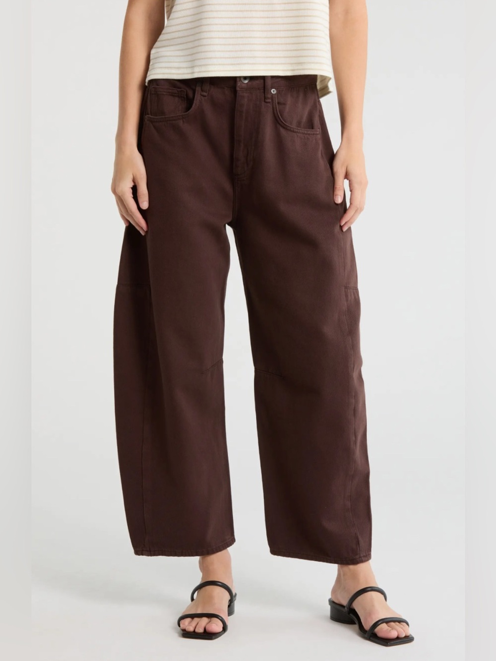 Rag & Bone Chase High-Rise Barrel Jean – Espresso